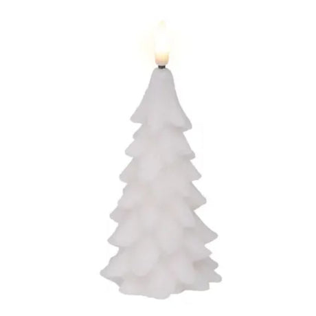 Lumineo 15.5cm White LED Candle Wax Tree