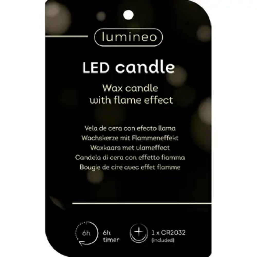 Lumineo 15.5cm White LED Candle Wax Tree