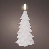 Lumineo 15.5cm White LED Candle Wax Tree