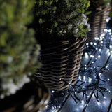 Lumineo 1512 Cool White LED Twinkle Effect Outdoor Cluster Lights (14m)