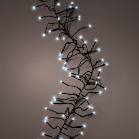 Lumineo 1512 Cool White LED Twinkle Effect Outdoor Cluster Lights (14m)
