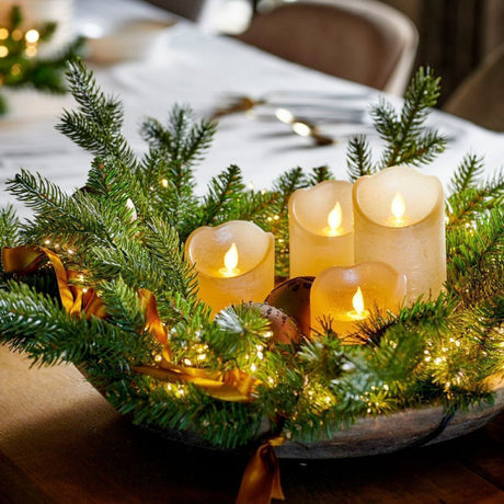 Lumineo 15cm LED Cream Wax Waving Candle