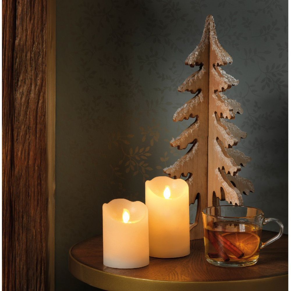 Lumineo 15cm LED Cream Wax Waving Candle