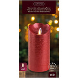 Lumineo 15cm LED Red Wax Waving Candle