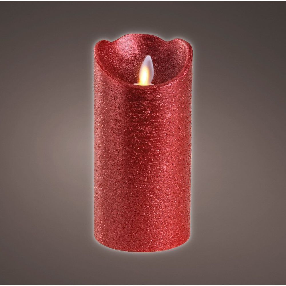 Lumineo 15cm LED Red Wax Waving Candle