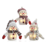 Lumineo 15cm LED Snowman with Hat & Scarf Decoration (Choice of 3)