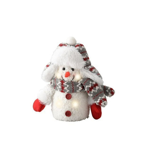 Lumineo 15cm LED Snowman with Hat & Scarf Decoration (Choice of 3)