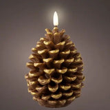 Lumineo 16cm LED Wick Candle Pinecone