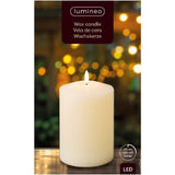 Lumineo 17cm LED Cream Church Wax Candle