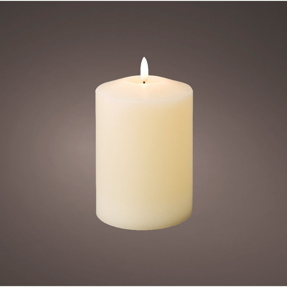 Lumineo 17cm LED Cream Church Wax Candle