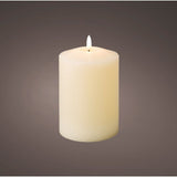 Lumineo 17cm LED Cream Church Wax Candle