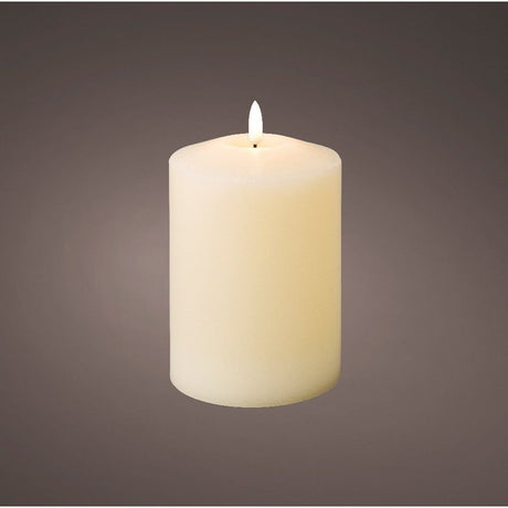 Lumineo 17cm LED Cream Church Wax Candle