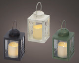 Lumineo 17cm LED Realistic Candle in Lantern - (Choice of 3) - Warm White - 490195