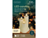 Lumineo 18.5cm LED Realstic Drip Candle - Cream - Warm White - 481704
