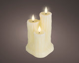 Lumineo 18.5cm LED Realstic Drip Candle - Cream - Warm White - 481704