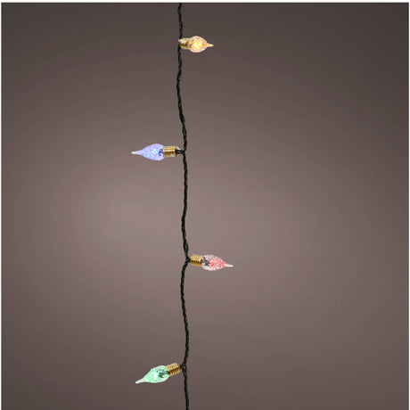 Lumineo 180 Multi Coloured LED Vintage Twinkle Lights (17.9m)