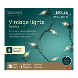 Lumineo 180 Warm White LED Vintage Twinkle Lights (17.9m)
