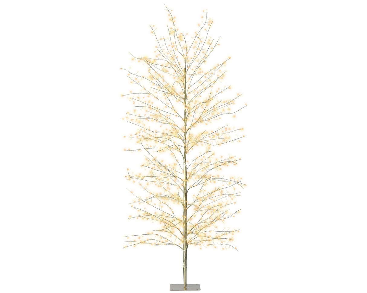 Lumineo 180cm Gold/Classic/Warm White Micro LED Tree - Gold Frame - 501130