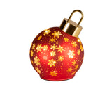 Lumineo 18cm LED Rotating Bauble Decoration - Warm White - Red - 481530
