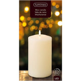Lumineo 19cm LED Cream Church Wax Candle