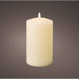 Lumineo 19cm LED Cream Church Wax Candle