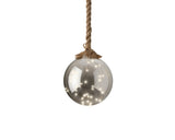 Lumineo 19cm Micro LED Steady Ball Rope Hanging Decoration - Classic Warm - Grey - 489969