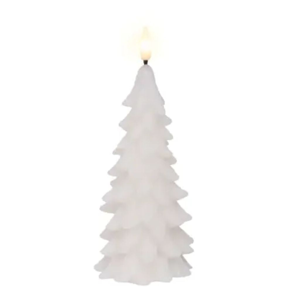 Lumineo 19cm White LED Candle Wax Tree