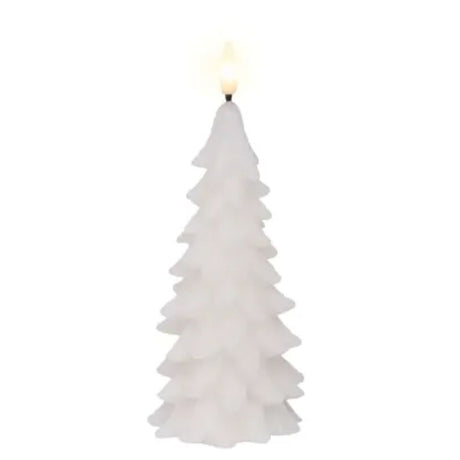 Lumineo 19cm White LED Candle Wax Tree