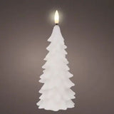 Lumineo 19cm White LED Candle Wax Tree