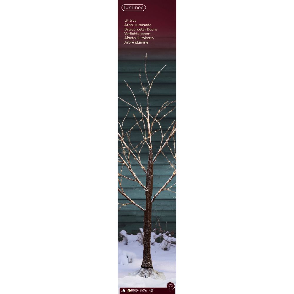 Lumineo 1m Warm White Micro LED Snowy Birch Twig Tree