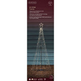 Lumineo 2.4m (8ft) Warm White LED Pre-Lit Iron Frame Cone Tree