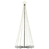 Lumineo 2.4m (8ft) Warm White LED Pre-Lit Iron Frame Cone Tree