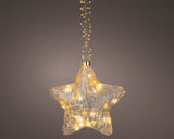 Lumineo 20cm Flashing Micro LED Hanging Star - Warm White/Classic Warm - 480053