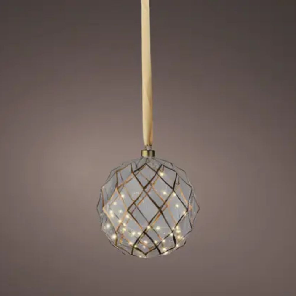 Lumineo 20cm Hanging Led Glass Ball