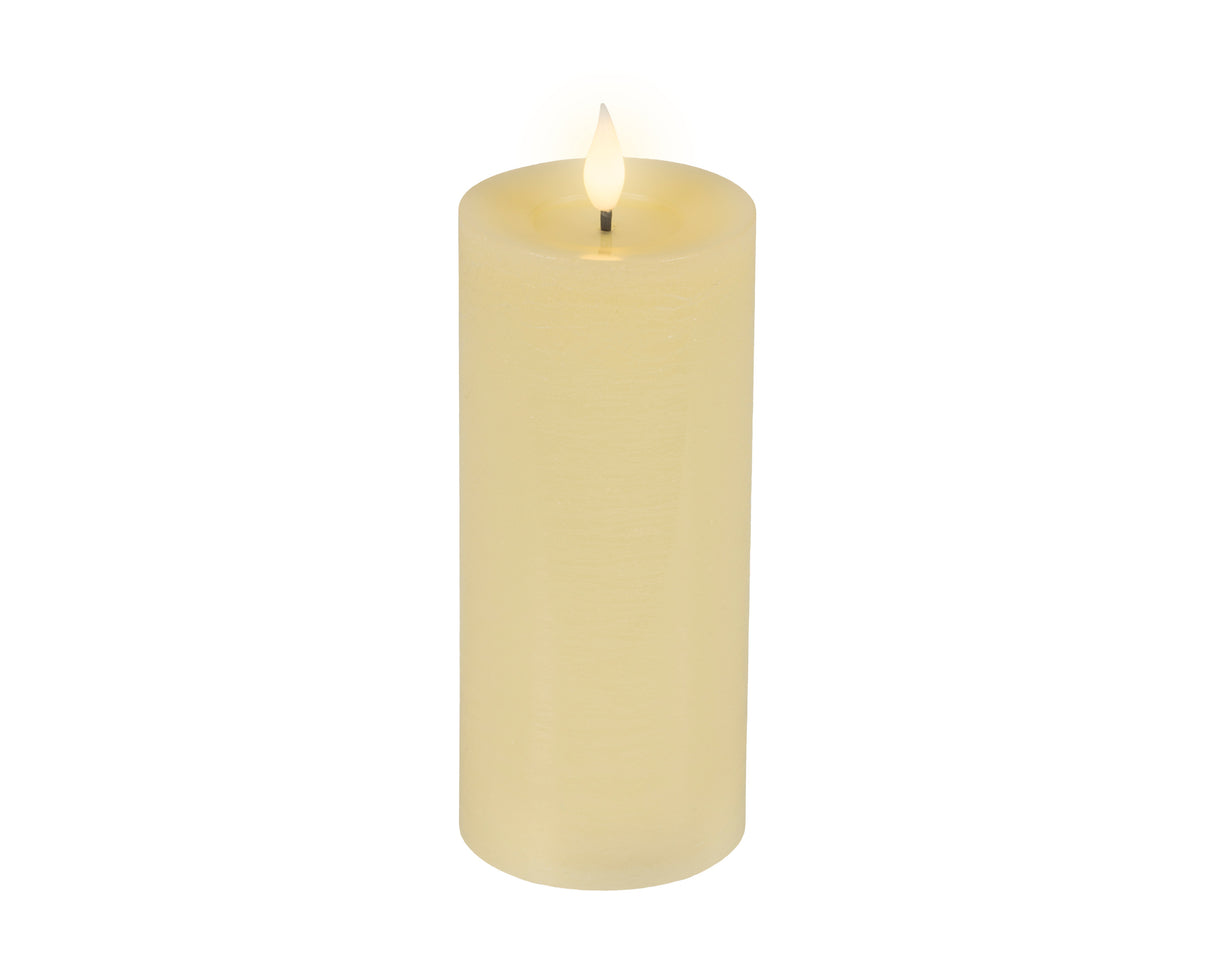 Lumineo 20cm LED Realistic Wax Candle - Warm White - Cream - 480463