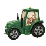 Lumineo 20cm LED Santa Tractor Water Spinner