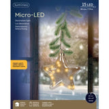 Lumineo 20cm Micro LED Warm White Star with Garland