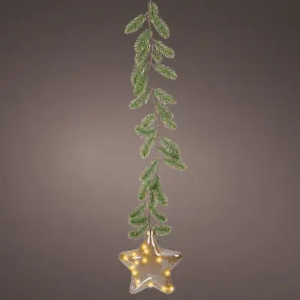 Lumineo 20cm Micro LED Warm White Star with Garland