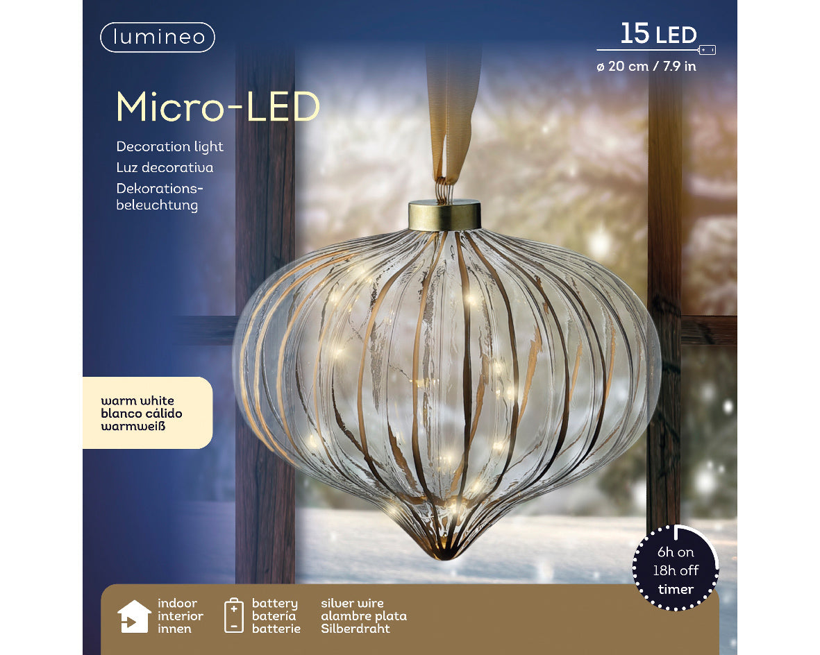 Lumineo 20cm Micro LED Warm White Onion Light