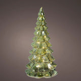 Lumineo 21cm Green Micro LED Glass Tree