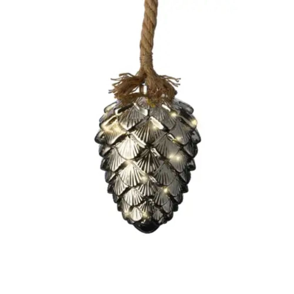 Lumineo 15cm Micro LED Warm White Pinecone