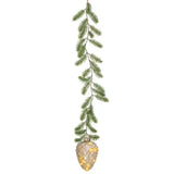 Lumineo 21cm Micro LED Warm White Pinecone with Garland