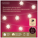 Lumineo 225cm Warm White Paper Snowflake String Lights