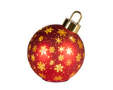 Lumineo 23cm LED Rotating Bauble Decoration - Warm White - Red - 481532