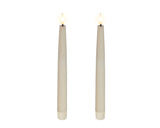 Lumineo 24.5cm LED Realistic Dinner Candles - Cream - (Set of 2) -  480471