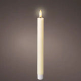 Lumineo 24.5cm White LED Wick Dinner Candle