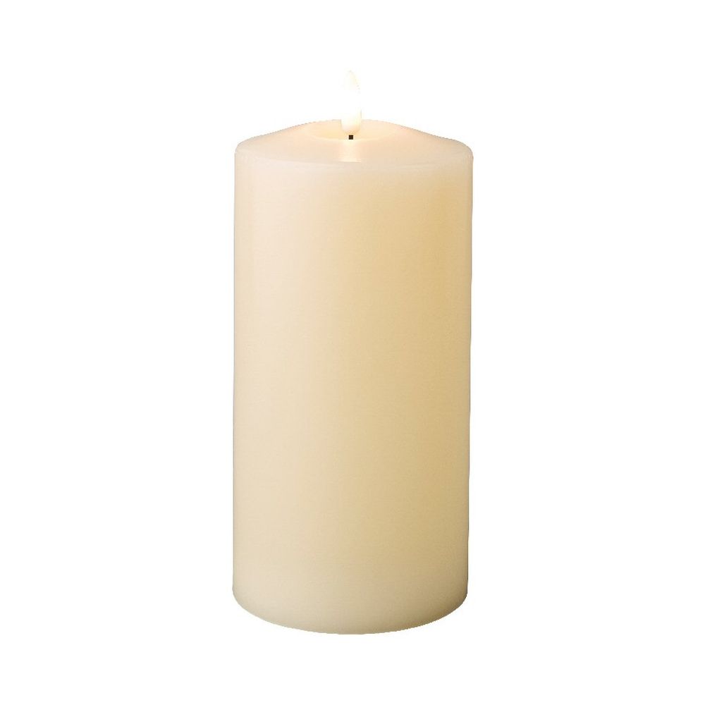 Lumineo 25cm LED Cream Church Wax Candle