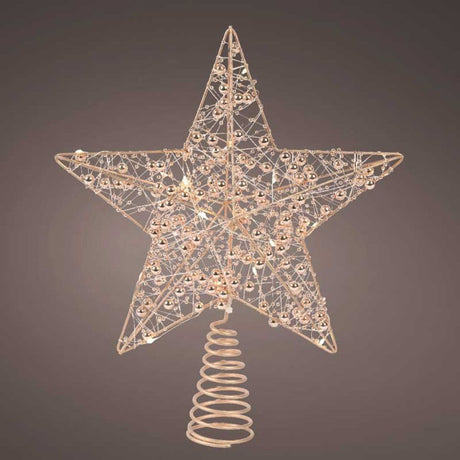 Lumineo 27cm Gold LED Star Tree Topper