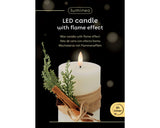Lumineo 13cm LED Christmas Wrap Wax Candle - Cream - 487515