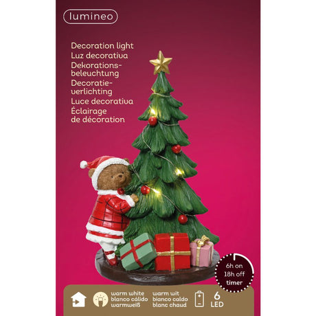 Lumineo 27cm Polyresin Christmas Tree Ornament